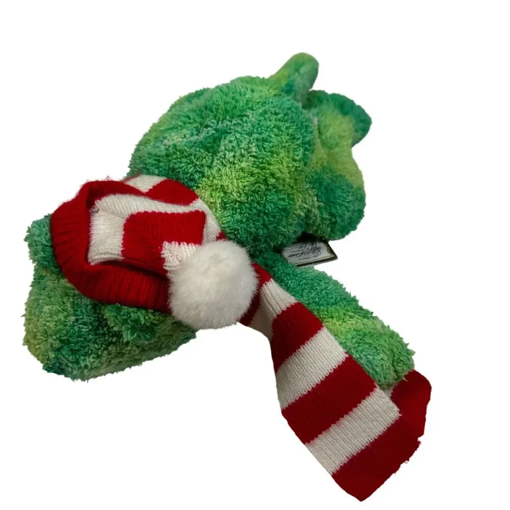 Aurora Flopsies Collection Green Frog Black Spots Bean Plush Stuffed Animal 13